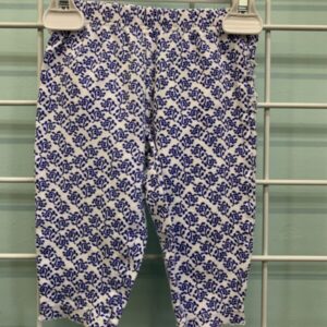 Size 06 Month - White/Blue Floral Legging
