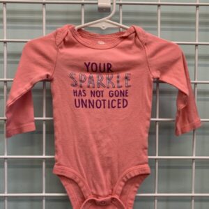 Size 06/09 Month - Pink Sparkle Onesie