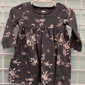 Size 06/12 Month - Grey/Cream Floral Dress