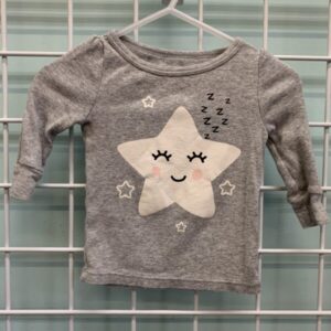 Size 09 Month - Grey Star PJ Shirt