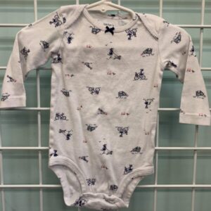 Size 09 Month - White Bike Onesie