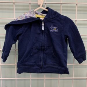 Size 09 Month - Blue Sweet Heart Sweatshirt