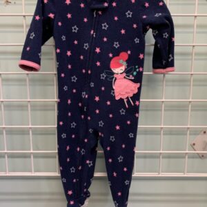 Size 12 Month - Blue Fairy Fleece Sleeper
