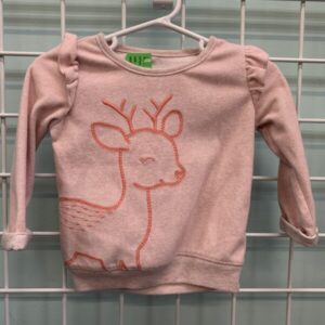 Size 12 Month - Pink Deer Fleece Shirt