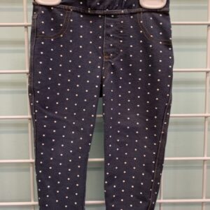 Size 12 Month - Blue/White Polka Dot Jean Pant
