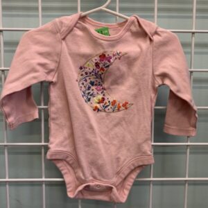 Size 12/18 Month - Pink Moon Onesie