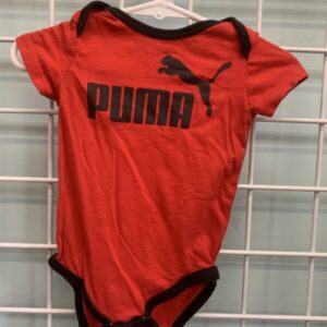 Size 03/06 Month - Red Puma Onesie