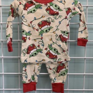 Size 12 Month - Tan/Red Star Wars Christmas PJ Set