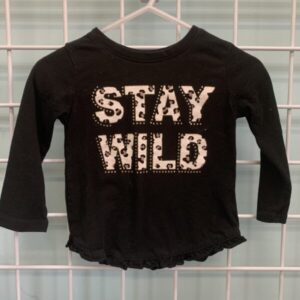 Size 12 Month - Black Stay Wild Shirt