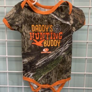 Size 18 Month - Green/Orange Daddy's Hunting Buddy Onesie