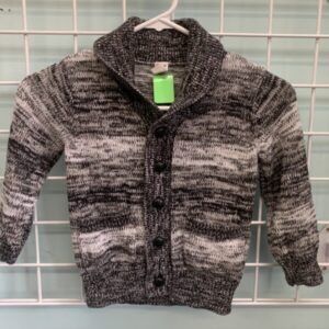 Size 4T - Grey/Black Cardigan Sweater