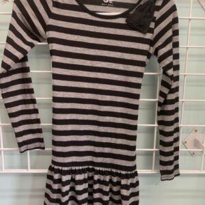 Size 10 - Black/Grey Stripe Dress