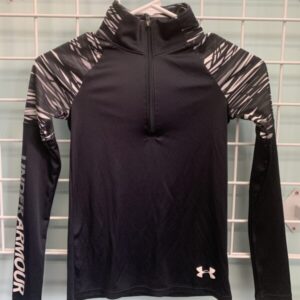 Size 10/12 - Black/White Under Armour 3/4 Zip Shirt