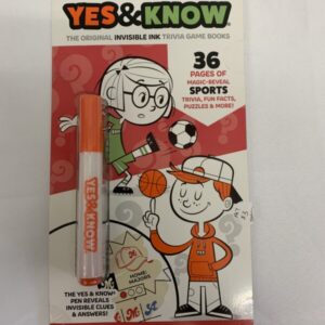 Game: Yes & Know, Invisible Ink Trivia Game Book- Spectacular Sports (New)