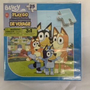 Puzzle: 25 pc. Bluey Magnetic Play & Go Puzzle (New)