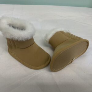 Boots - Size 03/06 Month, Brown/White Crib Boot