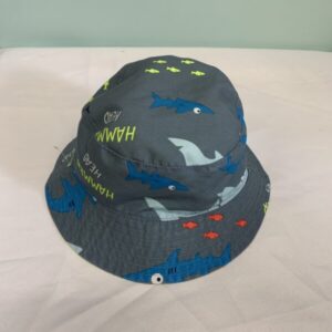 Hat - Toddler, Grey/Yellow Shark Reversible Bucket Hat