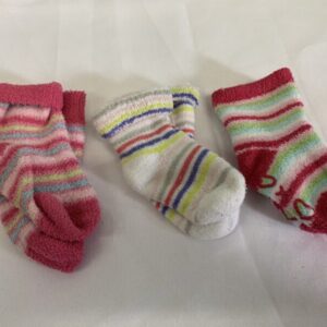 Socks - Infant - 03/06 Month, Pink/White Fuzzy 3 Pack