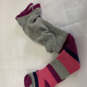 Tights: Infant, 03/12Month, Grey/Purple/Pink Stripe