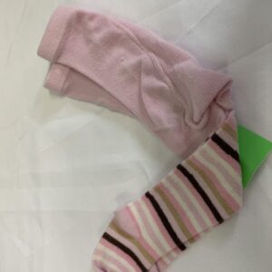 Tights: Infant, 03/12Month, Pink/Brown Stripe