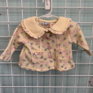 Size 06/09 Month - Yellow Floral Fleece Vintage Jacket