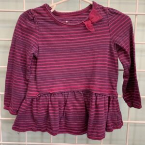 Size 18 Month - Purple/Pink Stripe Shirt