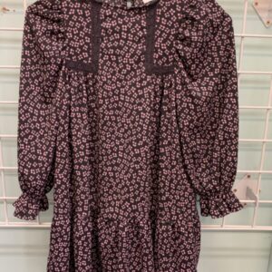 Size 7 - Black/Purple Floral Zara Dress