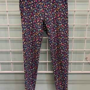 Size 7 - Blue/Pink Floral Tea Legging