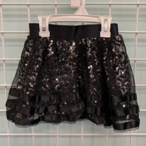 Size 7 - Black/Silver Sequin Skirt