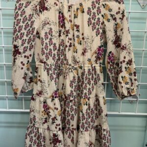 Size 10 - Cream/Purple Floral Zara Dress