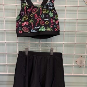 Size 10/11 - Black/Neon Swimsuit