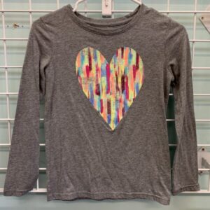 Size 10/12 - Grey Heart Shirt