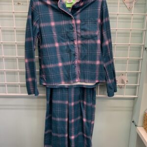 Size 10/12 - Blue/Pink Plaid PJ Set