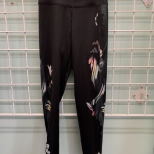 Size 10/12 - Black/Pink Athletic Adidas Legging