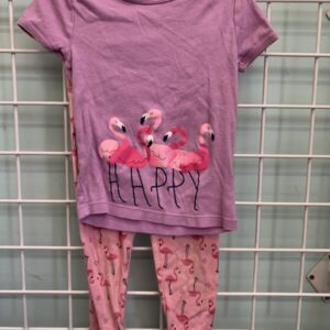 Size 5 - Purple/Pink Flamingo PJ Set