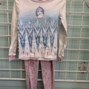 Size 5 - White/Purple Elsa Frozen PJ Set