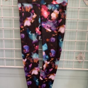 Size 10/12 - Black/Colorful Active Legging