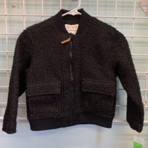 Size 4/5 - Black Faux Fur Jacket (New)