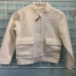 Size 6/6x - Cream Fuzzy Jacket (New)