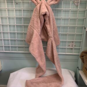 Winter Hat - Youth OSFM, Pink Bunny Hooded Scarf