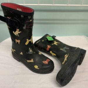 Boots - Size 03 Youth, Black Puppy Dog Joules Rain Boot