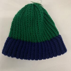 Winter Hat - Preschool OSFM, Green/Blue Crocheted Hat