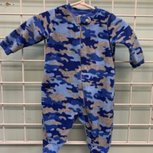 Size 00/03 Month - Blue/Grey Fleece Sleeper