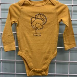 Size 12 Month - Yellow Little Turkey Onesie