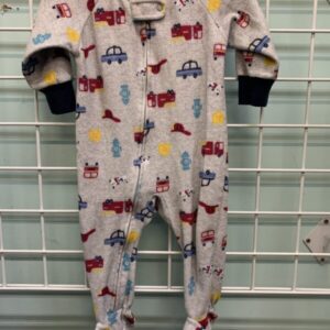 Size 12 Month - Grey Vehicle Fleece Sleeper