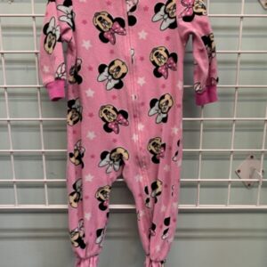Size 2T - Pink Minnie Mouse Fleece Sleeper
