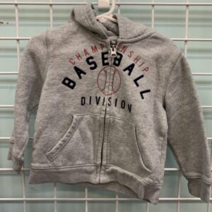 Size 2T - Grey Baseball Sweatshirt