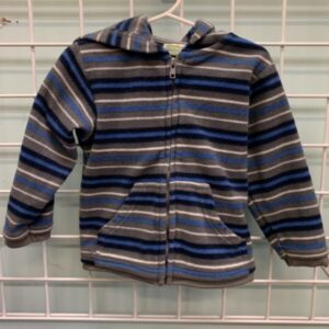 Size 3T - Grey Stripe Fleece Sweatshirt