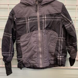Size 3T - Grey/Black Plaid Jacket