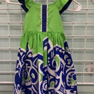 Size 5T - Green/Blue/White Summersett Dress